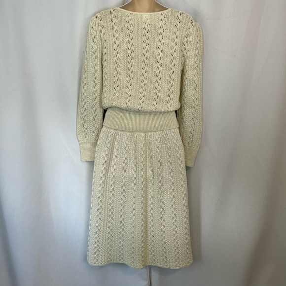 Vintage Vivanti 70s 80s Size 14 Knit Sweater&Skirt Crochet Cottagecore 2pc Set - Picture 2 of 16
